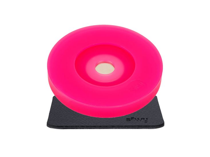 Silwy steelglas magnetische condoom met pad - Pink