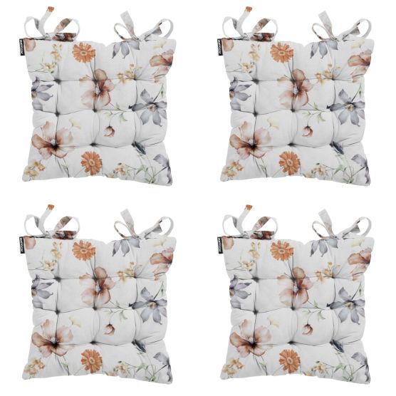 Madison Florina natural Zitkussen - Set van 4
