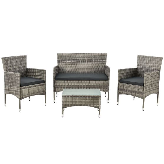 Fort Myers polyrotan grijze loungeset