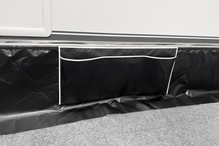 ESVO 11 meter tochtstrook met klittenband en opbergzak - Black