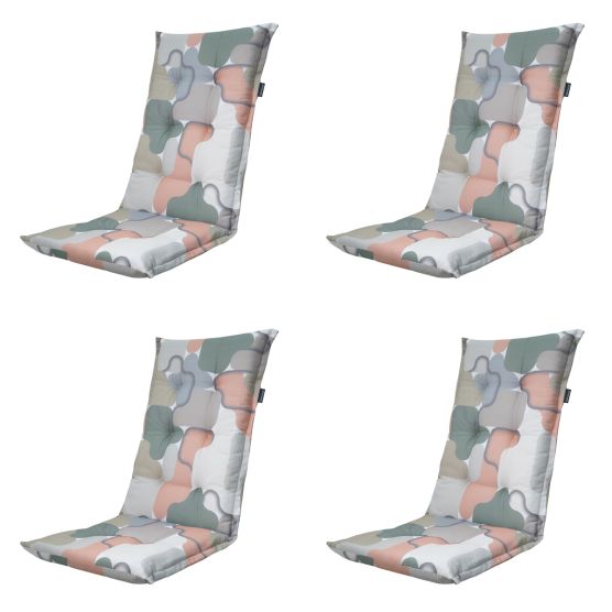 Madison Grafi salmone Tuinstoelkussen - Set van 4
