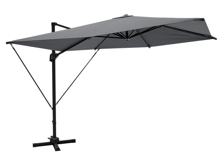 LifeGoods 300x300cm kantelbare parasol met hoes - Anthracite