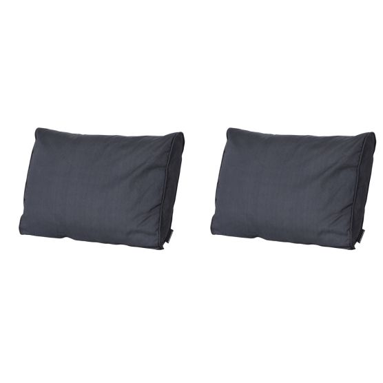Madison Basic black Rugkussen - Set van 2