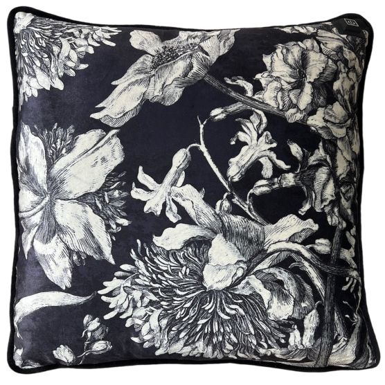 Warmpi fluweel warmtekussen - Black Flowers