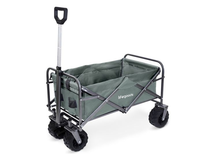 LifeGoods 80 kg opvouwbare bolderkar - Green