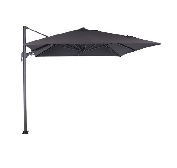 Garden Impressions Hawaii S donkergrijs zwart vierkante zweefparasol
