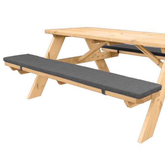 GoedkopePicknicktafels 180 x 30 cm set van 2 zitkussens