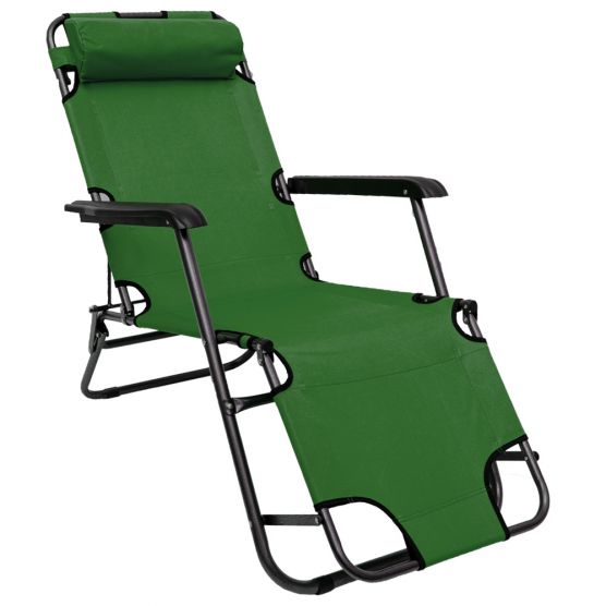 AMANKA 155 x 60 groen verstelbare relaxstoel