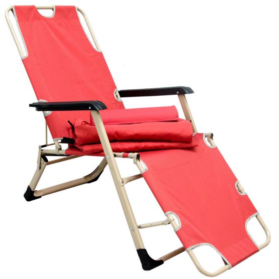 AMANKA 178 x 60 rood verstelbare relaxstoel