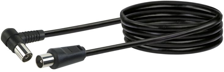 Schwaiger KVKW30 3 meter zwarte haakse antennekabel