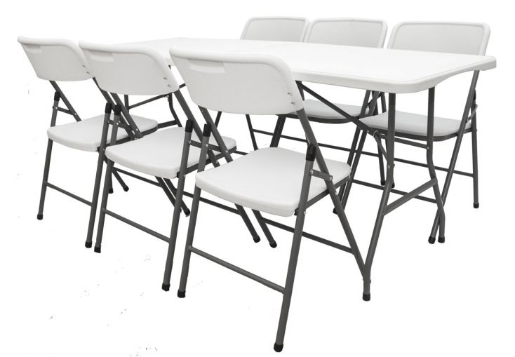 AMANKA 180x70 tuintafel met 6 stoelen