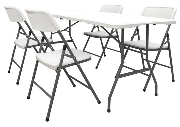 AMANKA 180x70 tuintafel met 4 stoelen
