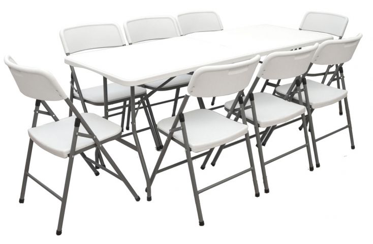 AMANKA 180x70 tuintafel met 8 stoelen