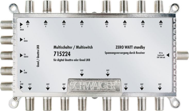 Schwaiger 715224 16 ingangen satelliet multi-switch