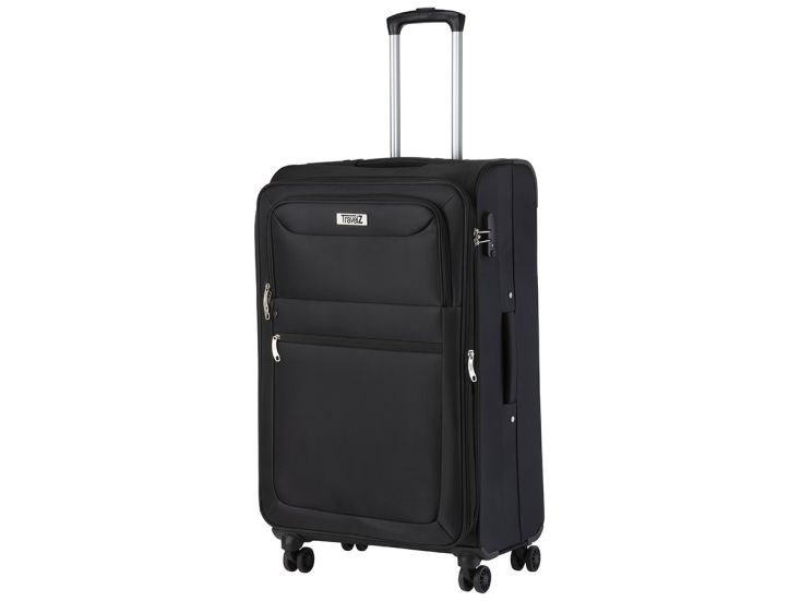 Travelz Softspinner 77 cm TSA reiskoffer - Black