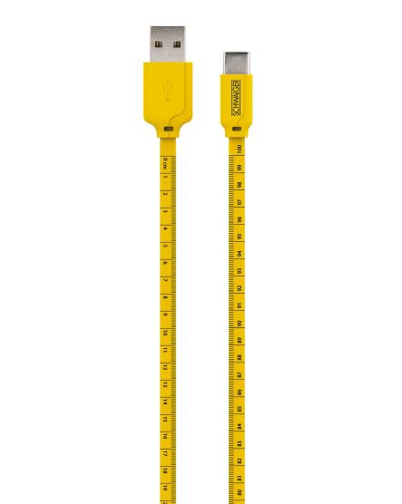 Schwaiger WKC10 1,2 meter gele Type C oplaadkabel