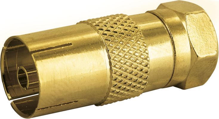 Schwaiger GOUST9300 6,5 mm set van 2 vergulde F-connectors