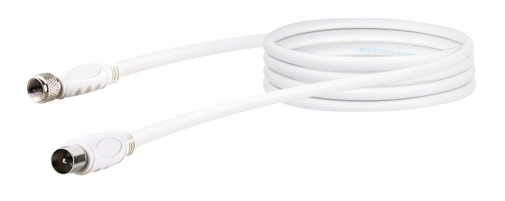 Schwaiger KVCKHQ181 1,5 meter witte SAT antenne adapterkabel