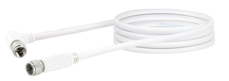 Schwaiger KVCW15 1,5 meter witte haakse satellietkabel