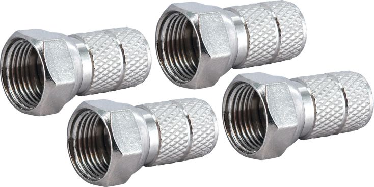 Schwaiger FST6504 6,5 mm set van 4 F-stekkers