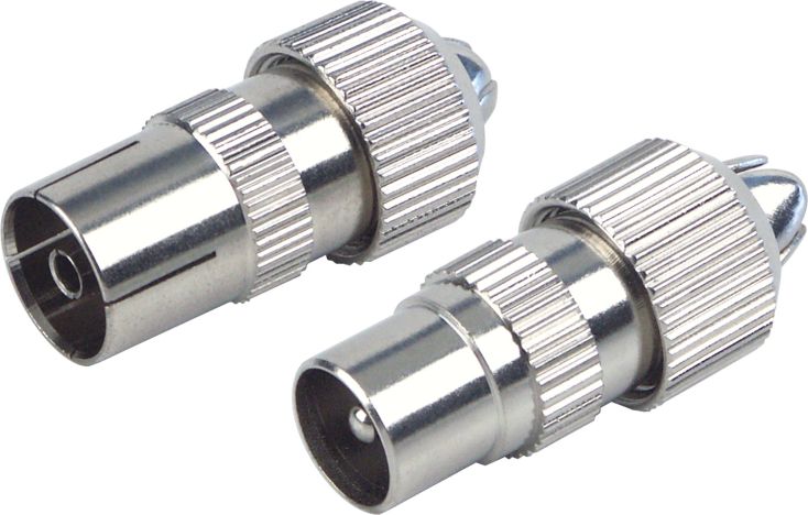 Schwaiger KST1525 metalen IEC Coax stekkerset