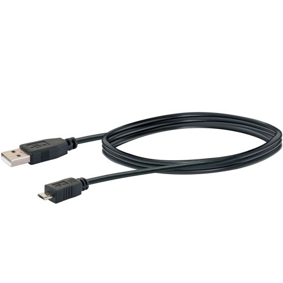 Schwaiger CK1511 1 meter zwarte USB 2.0 aansluitkabel