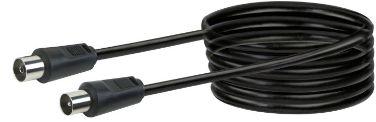 Schwaiger KVK275 7,5 meter IEC zwarte antenne aansluitkabel