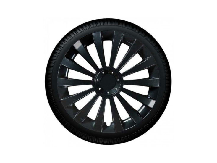 Tip-it 15 inch set van 4 zwarte wieldoppen