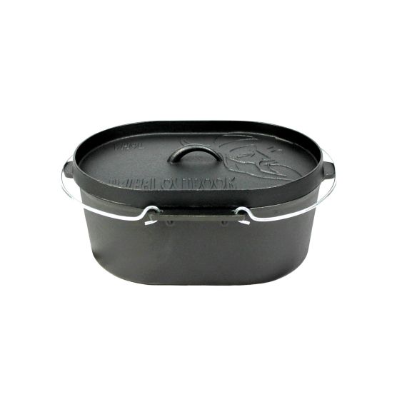 Dutch Oven 9 liter ovale gietijzeren braadpan met deksel