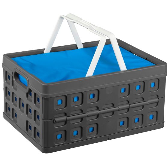Sunware Square 32L vouwkrat met handgreep en koeltas - Anthracite
