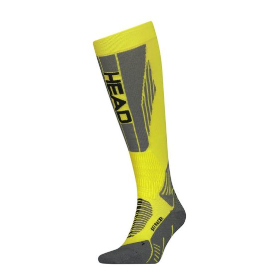 HEAD Racer Kneehigh 1 paar Neon Yellow unisex skisokken