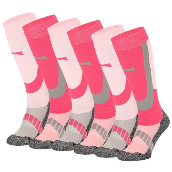 Xtreme 6 paar Multi Pink unisex skisokken