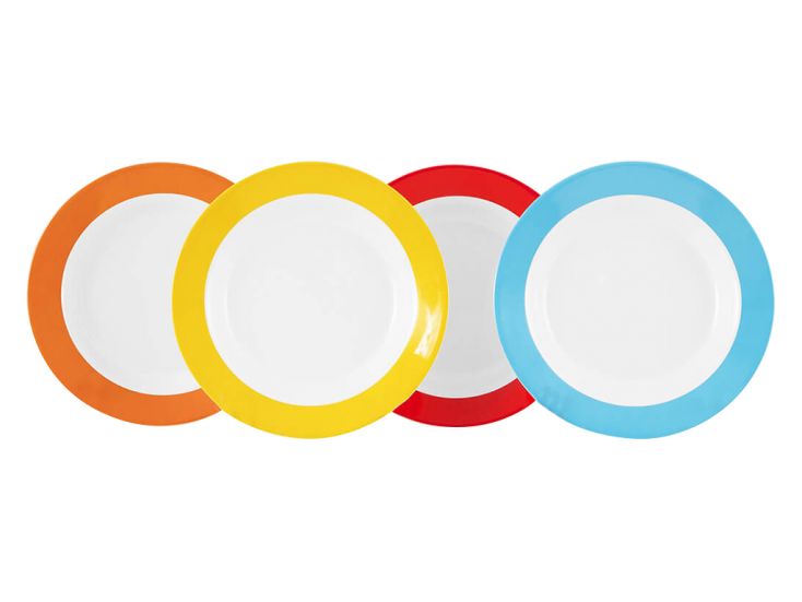 Gimex Colour Line set van 4 diepe borden