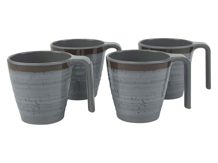 Bo-Camp Halo M set van 4 mokken - Grey