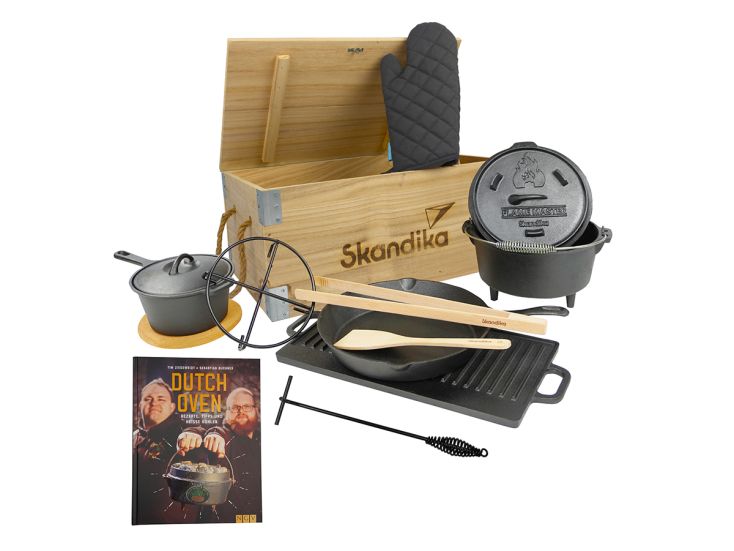 Skandika Flame Master Dutch Oven set in houten kist