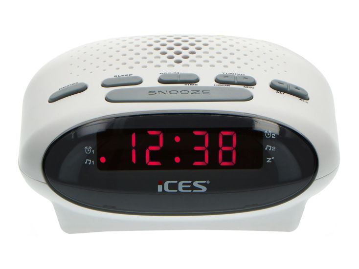 Ices ICR-210 FM wekkerradio - White