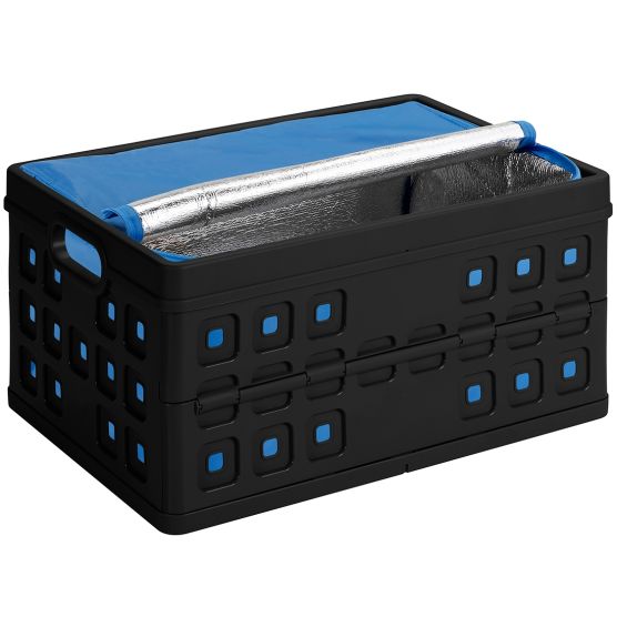 Sunware Square 46 liter vouwkrat met koeltas - Black