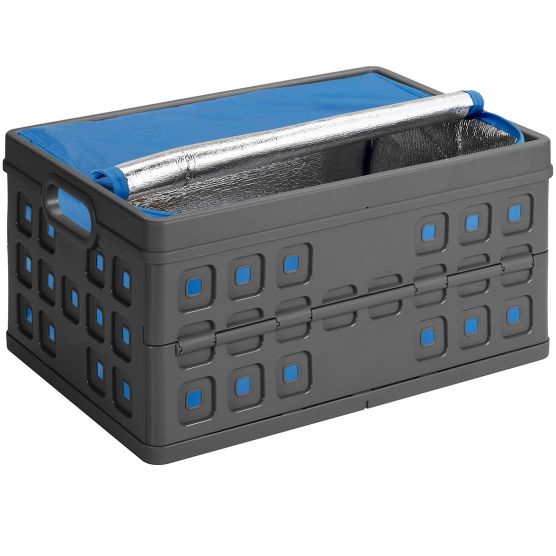 Sunware Square 46 liter vouwkrat met koeltas - Anthracite