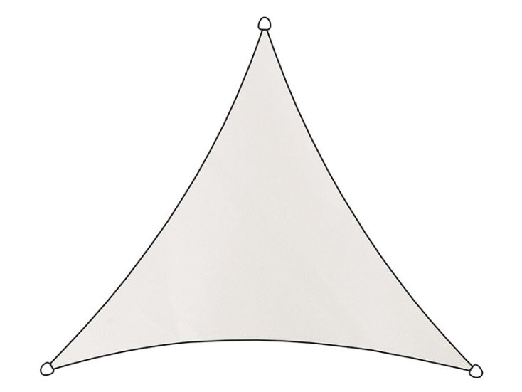 Livn Como driehoek polyester 5 meter schaduwdoek - White