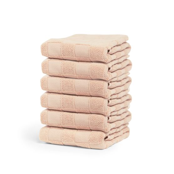 Cinderella Checkmaid 50 x 55 cm set van 6 keukendoeken - Pink
