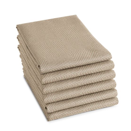 DDDDD Cisis 60 x 65 cm set van 6 theedoeken - Beige