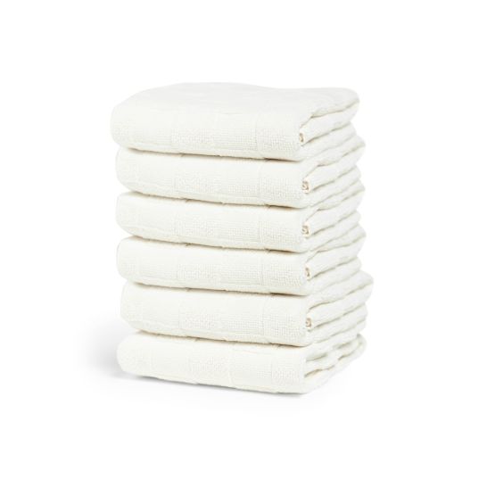 Cinderella Checkmaid 50 x 55 cm set van 6 keukendoeken - White