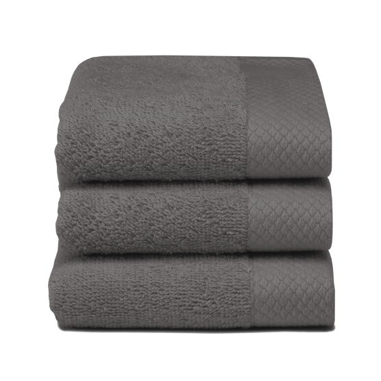 Seahorse Pure 30 x 50 cm set van 3 gastendoekjes - Grey