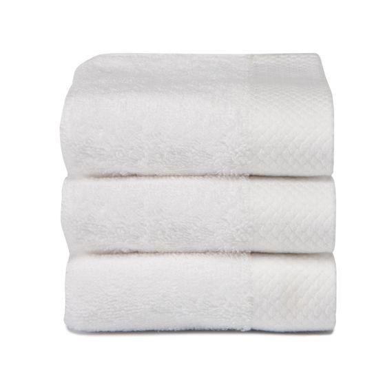 Seahorse Pure 30 x 50 cm set van 3 gastendoekjes - White