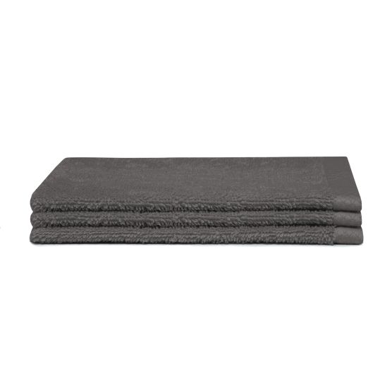 Seahorse Pure 16 x 21 cm set van 3 washandjes - Grey