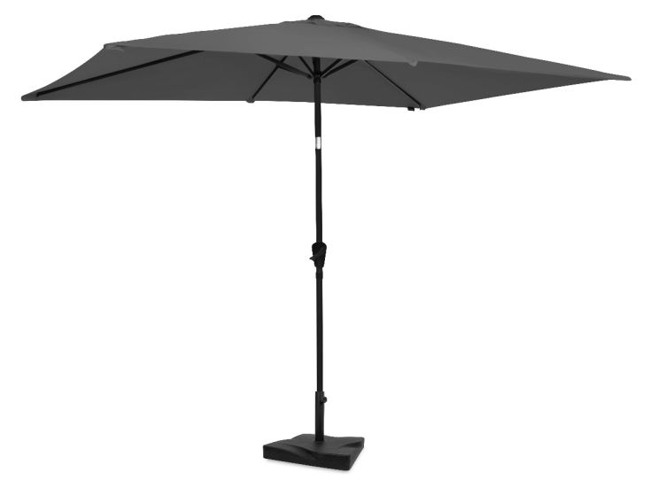 VONROC Rapallo 200 x 300 Premium Parasol met voet - Grey