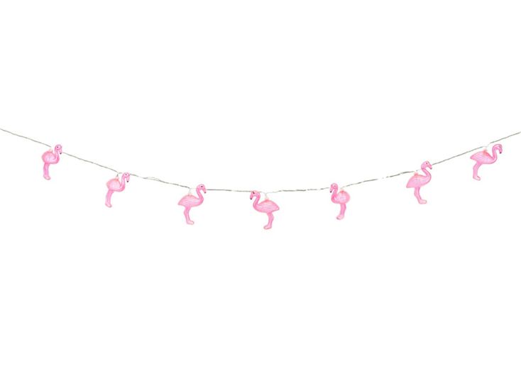 Gardenwize 10 flamingo LED lampjes zonne-energie lichtsnoer