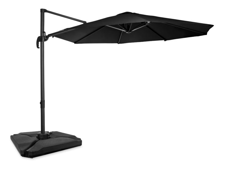 Vonroc Bardoline 300 zweefparasol met 4 tegels - Anthracite