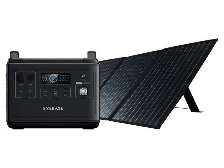 EveBase Move 2000 Powerstation met Go 200 Solar Panel
