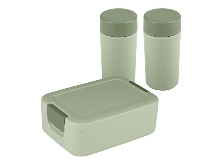 Sunware Sigma home broodtrommel met 2 drinkbekers - Green